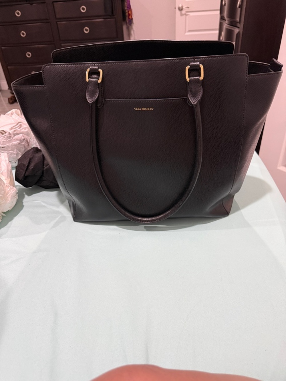 Vera Bradley Morgan Tote with Gold Hardware